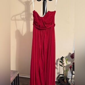 David's Bridal Red Gown